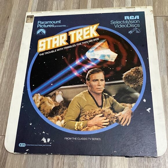 Star Trek Trouble With Tribbles & The Tholian Web Videodisc CED Untested Vintage - Picture 1 of 5